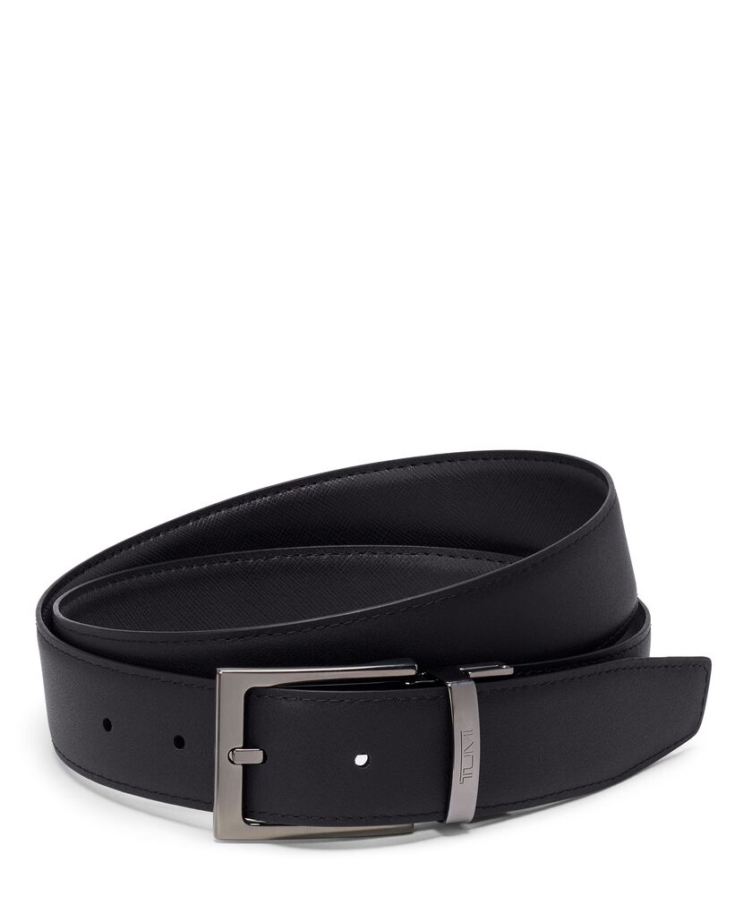 TUMI BELTS Rectangle Reversible Saffiano to Smooth Leather Belt 35mm OS44  hi-res | TUMI