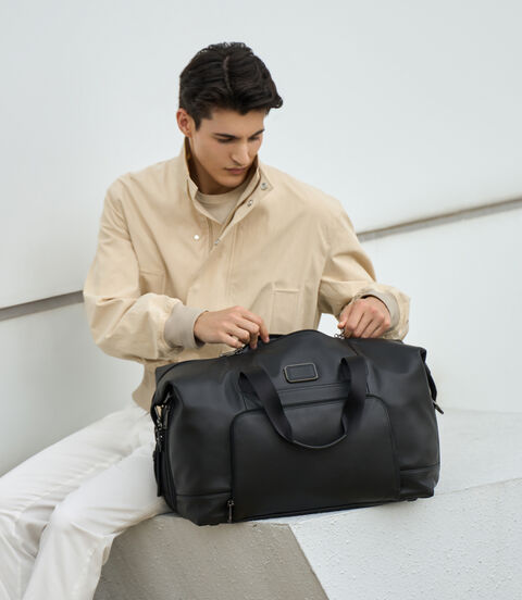 TUMI ALPHA Double Expansion Travel Satchel  lifestyle | TUMI