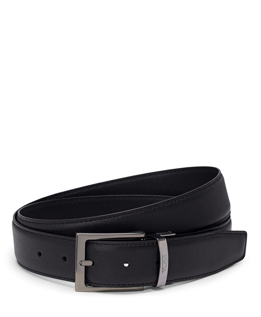 TUMI BELTS Rectangle Reversible Saffiano to Smooth Leather Belt 35mm OS44  hi-res | TUMI