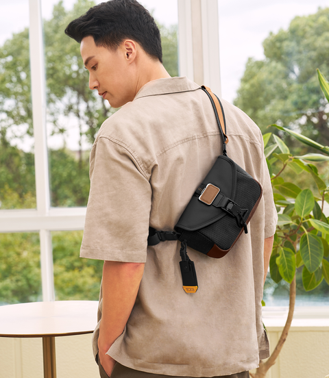 Tumi ALPHA BRAVO COMPASS CROSSBODY  lifestyle | TUMI