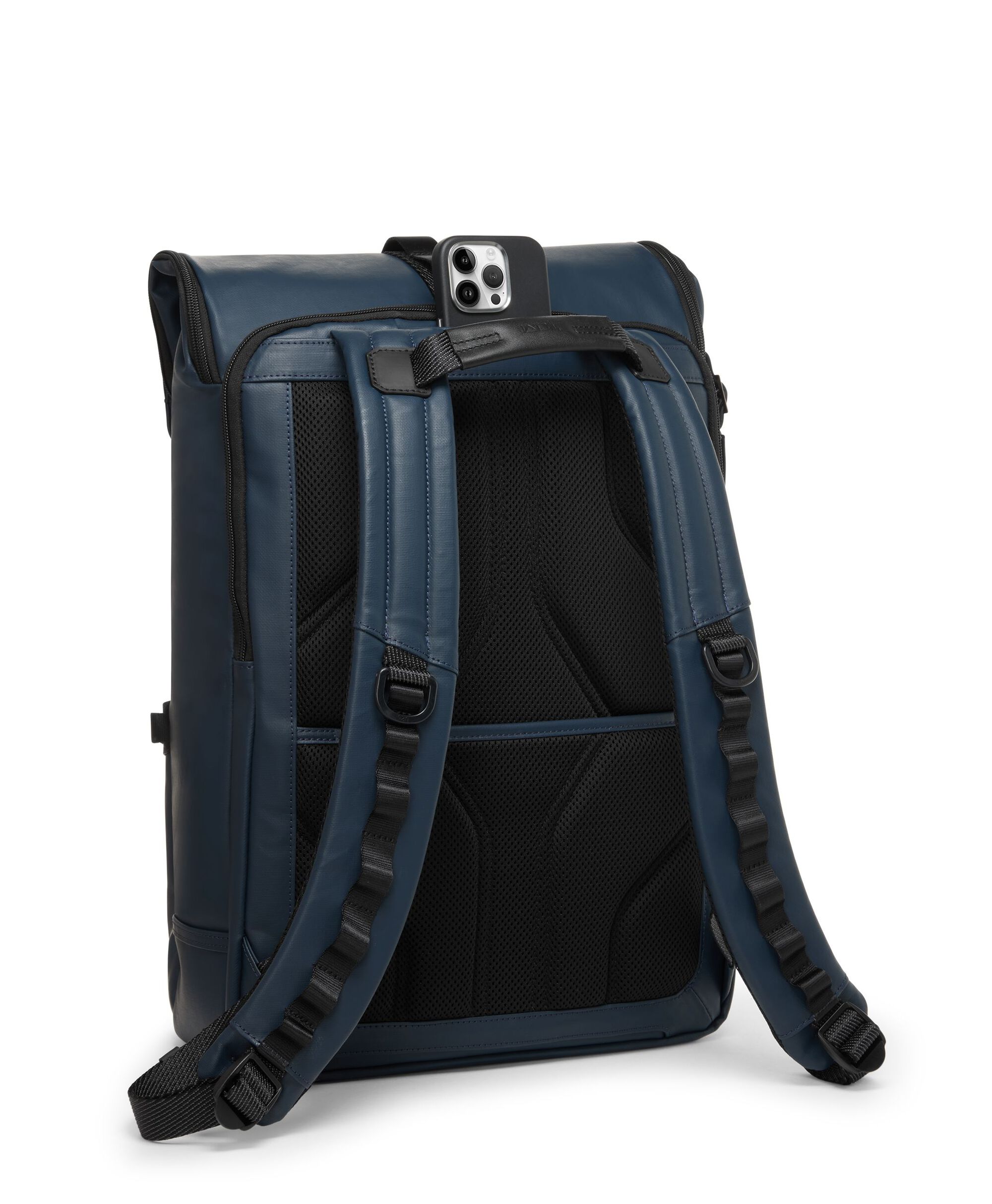 Surveillance Backpack in Navy Coated Canvas | Alpha Bravo | TUMI Malaysia