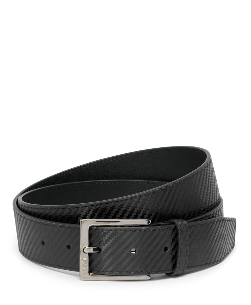TUMI BELTS Rectangle Carbon Fiber Print Belt 35mm OS44  hi-res | TUMI