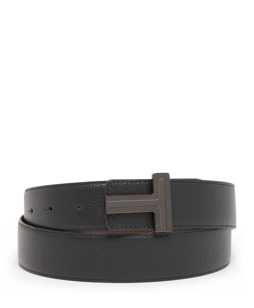 BELTS T Buckle Reversible Leather Belt, 35mm, 42  hi-res | TUMI