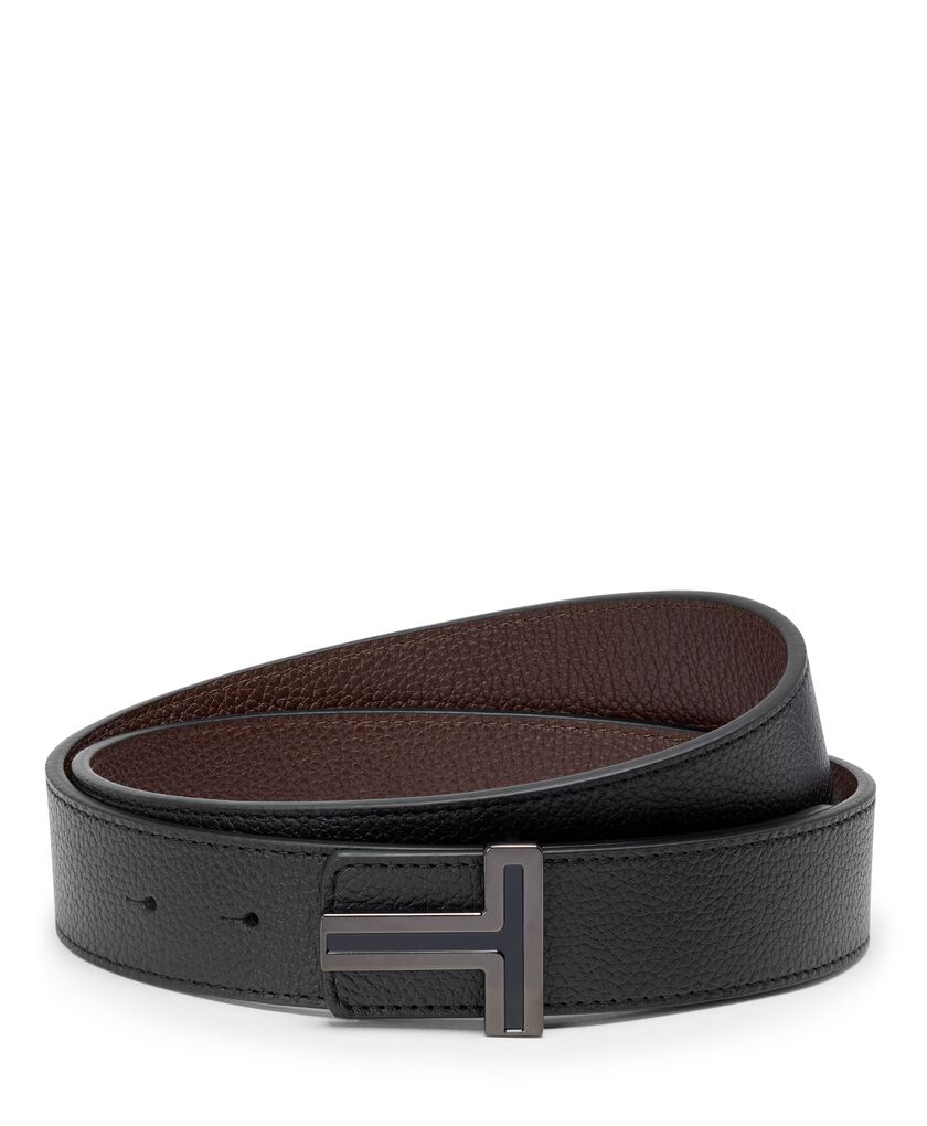 TUMI BELTS T Buckle Reversible Leather Belt 35mm 38  hi-res | TUMI