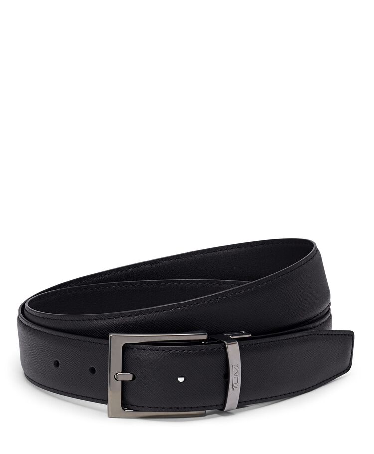 TUMI BELTS Rectangle Reversible Saffiano to Smooth Leather Belt 35mm OS44  hi-res | TUMI