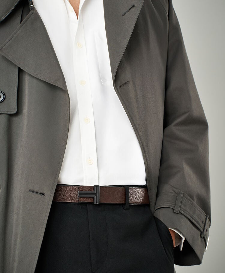 TUMI BELTS T Buckle Reversible Leather Belt 35mm 38  hi-res | TUMI