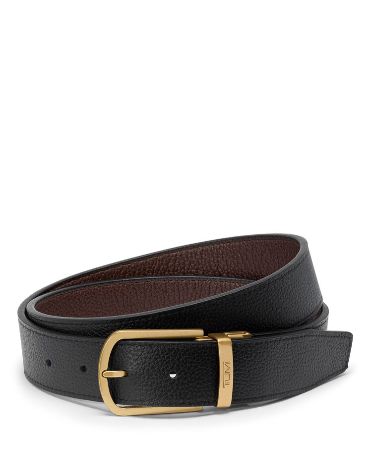 TUMI BELTS Horseshoe Reversible Pebbled Leather Belt 35mm OS44  hi-res | TUMI