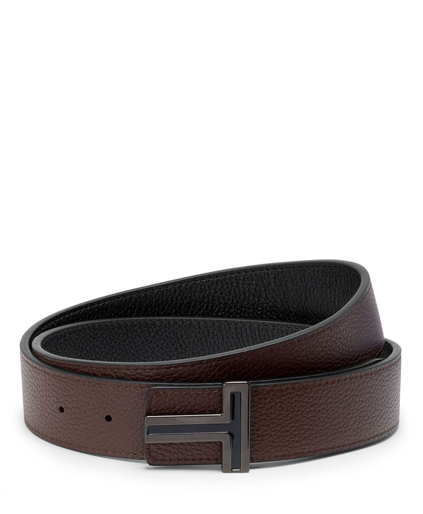 TUMI BELTS T Buckle Reversible Leather Belt 35mm 34  hi-res | TUMI