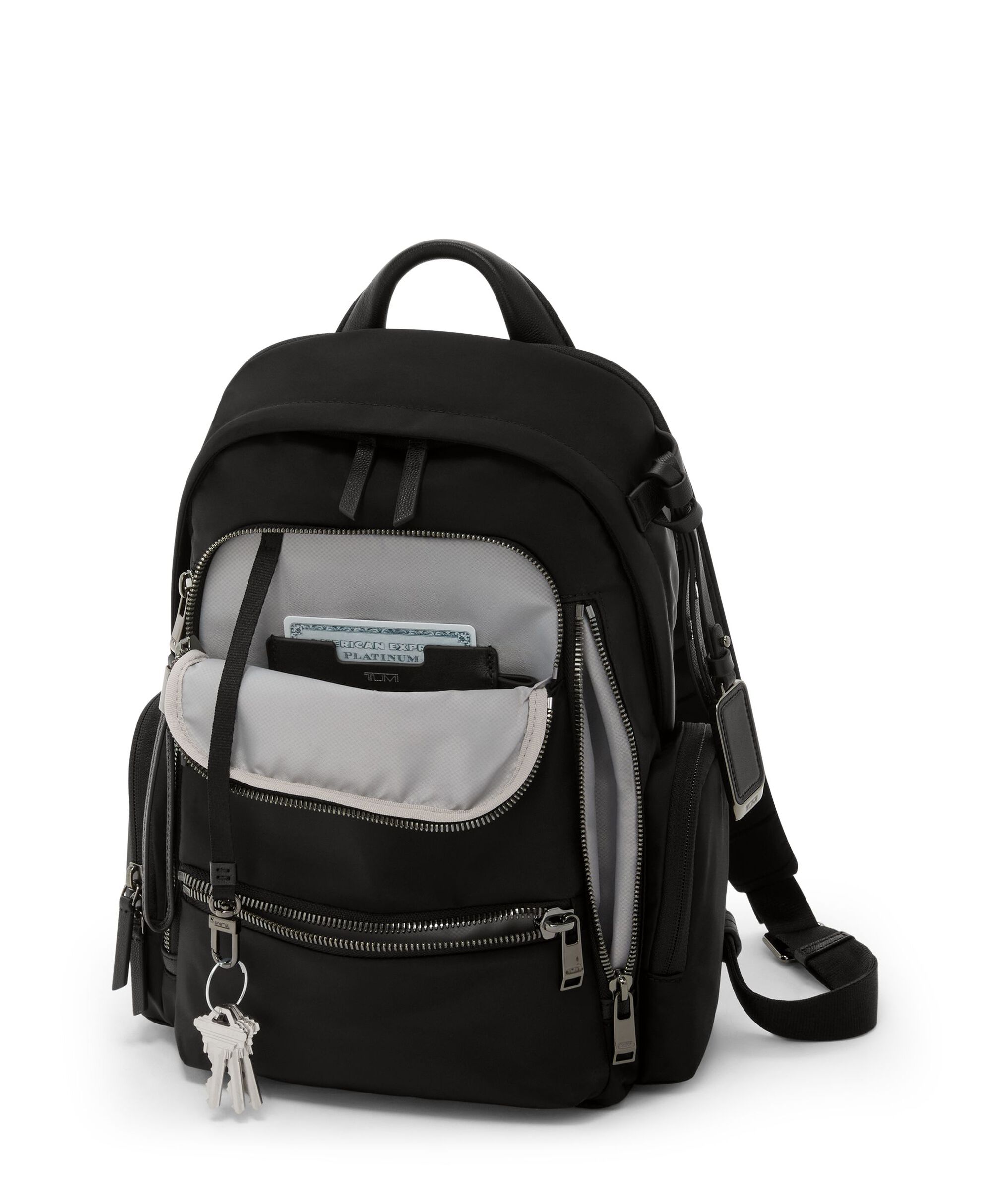 Celina Medium Backpack in Black/Gunmetal | Voyageur | TUMI Malaysia
